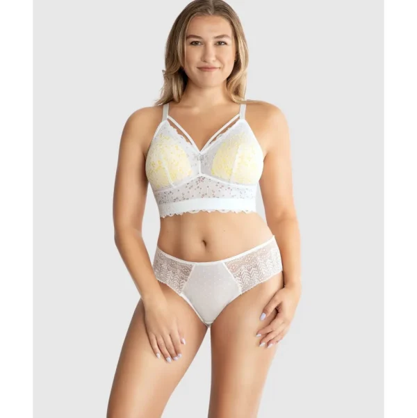 Buy Mia Daisy Wirefree Padded Longline Lace Bralette