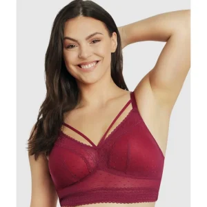 Buy Mia Dot Longline Padded Lace Bralette