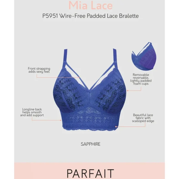 Buy Mia Wireless Longline Lace Bralette