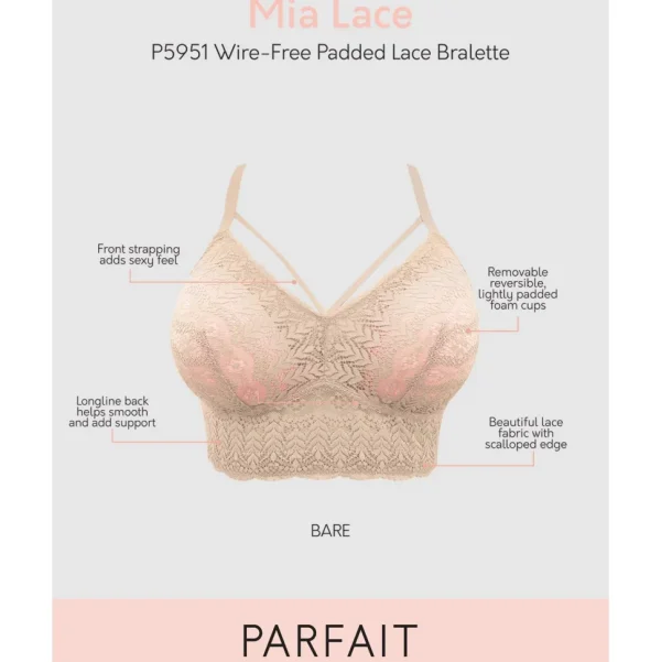 Buy Mia Wireless Longline Lace Bralette