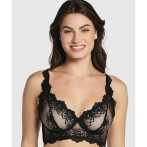 Buy Milan Sheer Lace Wired Longline Bra