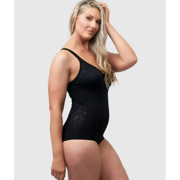 Buy Minimiser Cup Shaping Bodysuit With Lace-Black