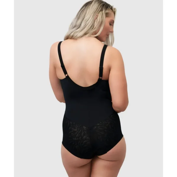 Buy Minimiser Cup Shaping Bodysuit With Lace-Black