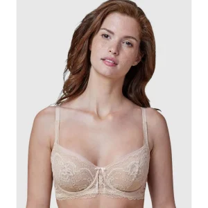 Buy Minx Wired Lace Balconette Bra Cashmere/Blush