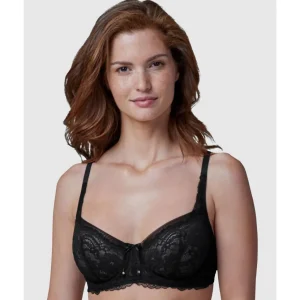 Buy Minx Wired Lace Balconette Bra Black