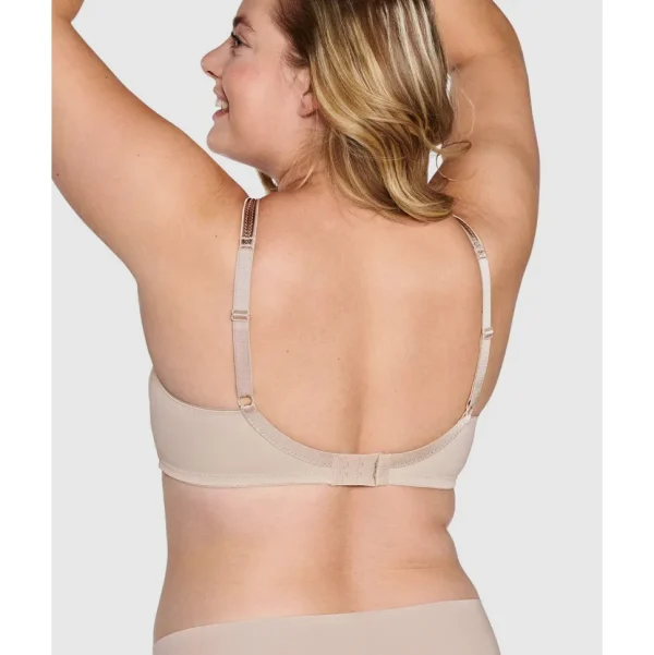 Buy Moulded Soft Cup Wirefree Bra With Satin Trim-Light Beige