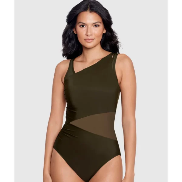 Buy Network Azura Underwire Shaping Swimsuit-Nori