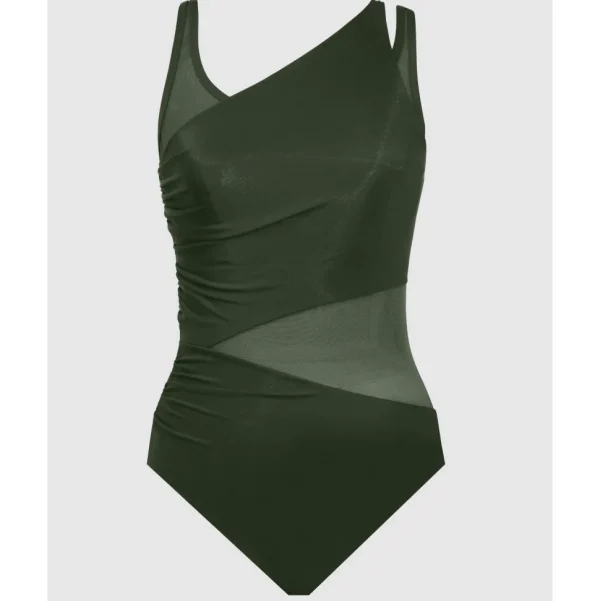 Buy Network Azura Underwire Shaping Swimsuit-Nori