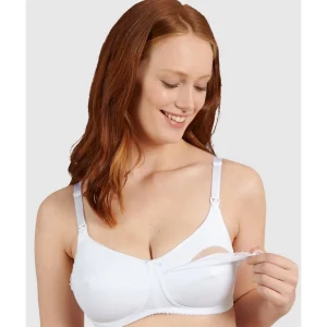 Buy New Caresse Soft Microfibre Wireless Nursing Bra-White