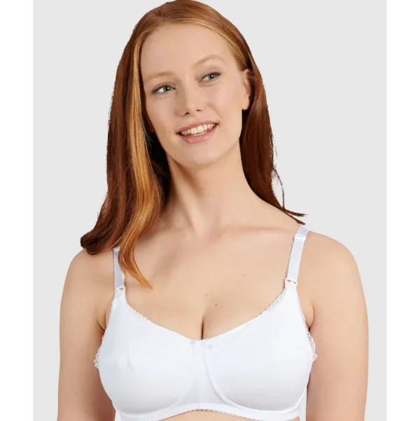 Buy New Caresse Soft Microfibre Wireless Nursing Bra-White