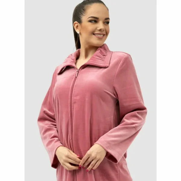 Buy Niki Velour Zip Up Classic Cotton Robe