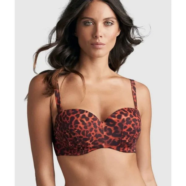 Buy Panthera Leopard Print Strapless Bikini Top