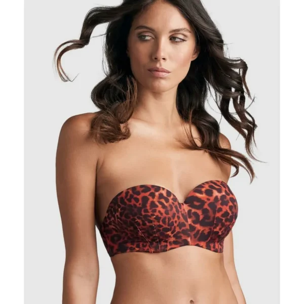 Buy Panthera Leopard Print Strapless Bikini Top