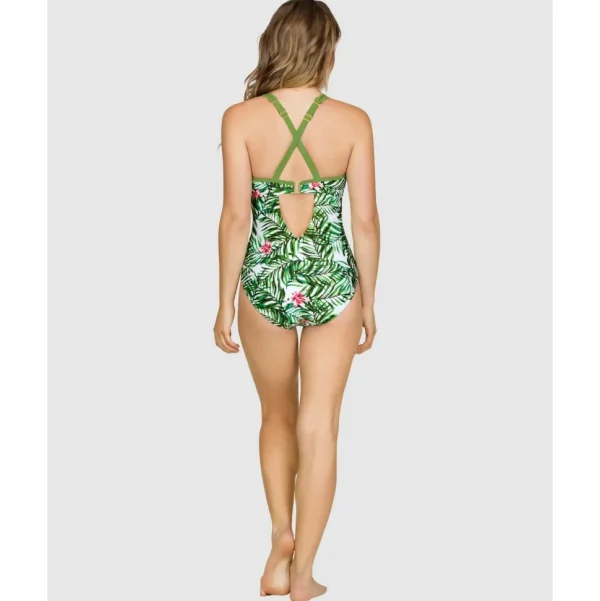 Buy Passion Moulded Cup Lace Up One-Piece Swimsuit