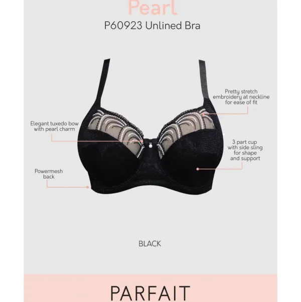 Buy Pearl Wired Unlined Full Bust Bra With Embroidery