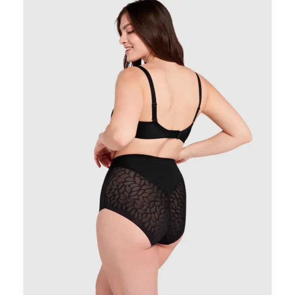 Buy Perfect Curves High Waist Lace Shaping Brief-Black