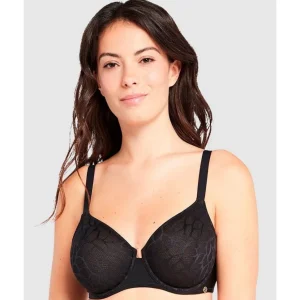 Buy Perfect Curves Smooth Lace Wired T-Shirt Bra-Black