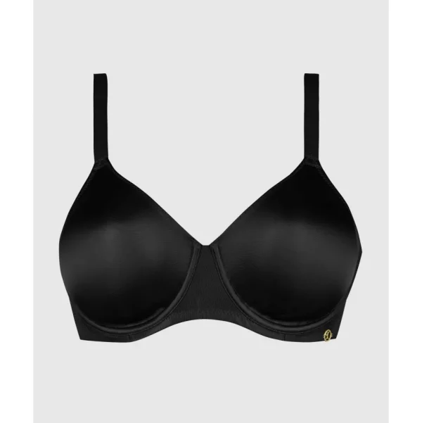 Buy Perfect Curves Wired Minimiser Bra with Lace-Black