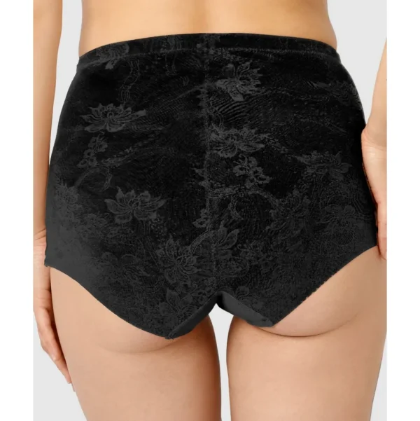 Buy Perfect Shape High Waist Lace & Microfiber Brief-Black