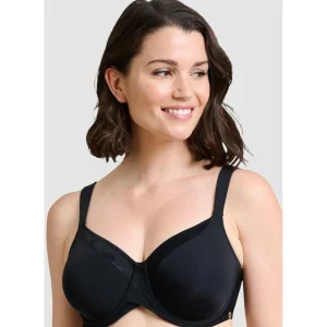 Buy Perfect Shape Wide Strap Underwired Minimiser Bra-Black