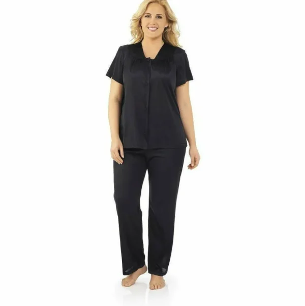 Buy Plus Size Short Sleeve Long Pyjama Set