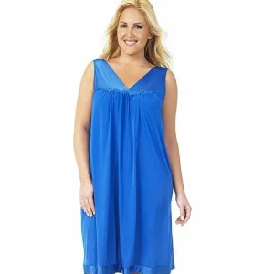 Buy Plus Size Short Sleeveless Nightgown