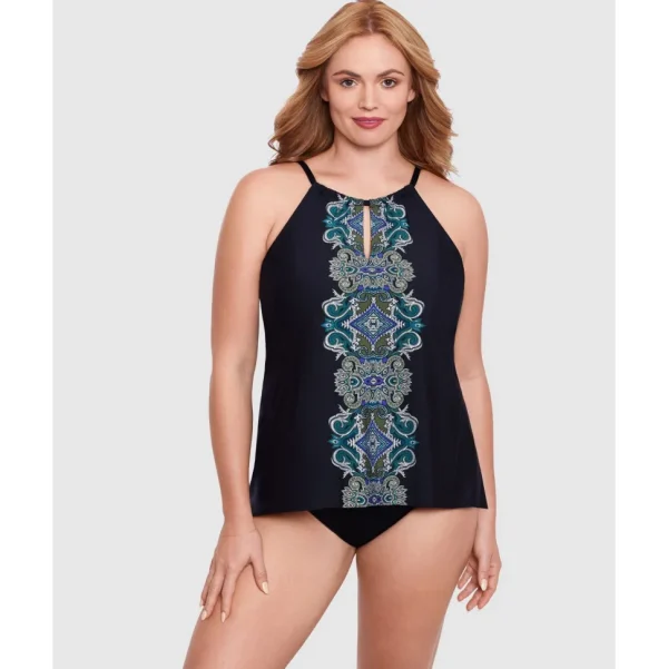 Buy Precioso Peephole Loose Fit Plus Size Tankini Top