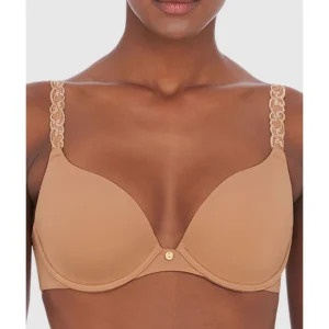 Buy Pure Luxe Smooth Push Up Plunge Bra Cafe