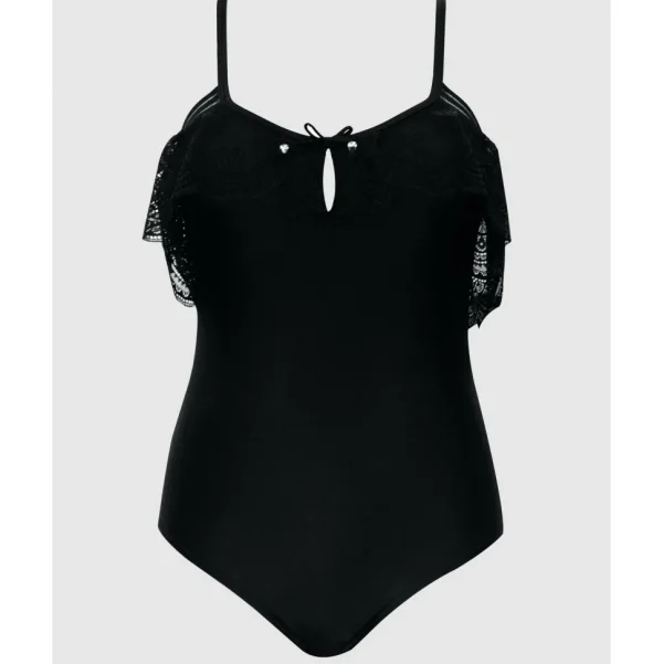 Buy Pure Underwired One Piece Swimsuit with Lace Ruffle