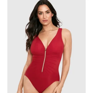 Buy Razzle Dazzle Zipt Zip Front Shaping Swimsuit