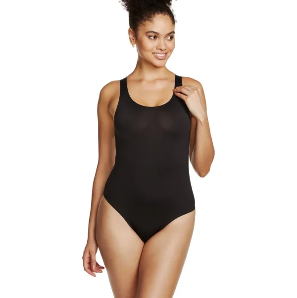 Buy Real Smooth® Shaping Control Thong Bodysuit-Black