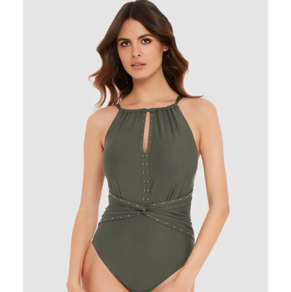 Buy Riveted Diana High Neck Tummy Control Swimsuit