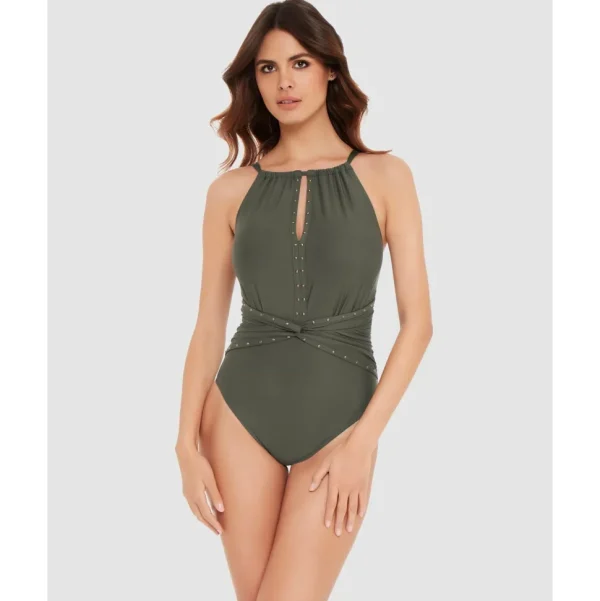 Buy Riveted Diana High Neck Tummy Control Swimsuit