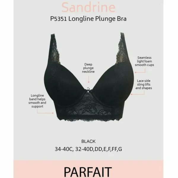 Buy Sandrine Underwired Longline Plunge Bra