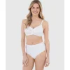 Buy Satin Trim Wirefree Front Close Cotton Bra
