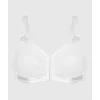 Buy Satin Trim Wirefree Front Close Cotton Bra