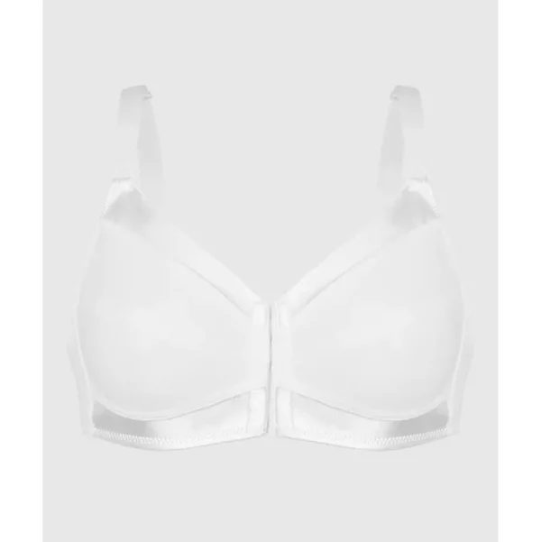 Buy Satin Trim Wirefree Front Close Cotton Bra