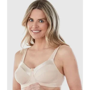 Buy Satin Trim Wirefree Unlined Cotton Bra