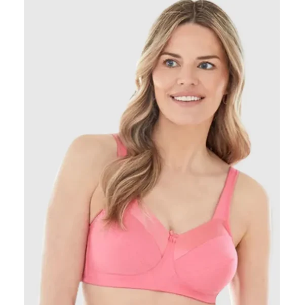 Buy Satin Trim Wirefree Unlined Cotton Bra