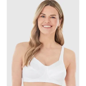 Buy Satin Trim Wirefree Unlined Cotton Bra