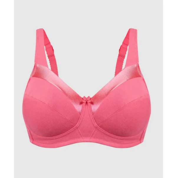 Buy Satin Trim Wirefree Unlined Cotton Bra