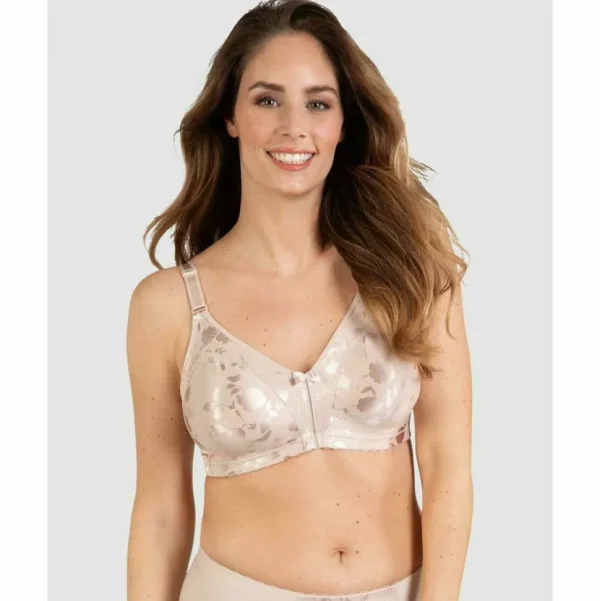 Buy Satin Wide Strap Wireless Minimiser Bra