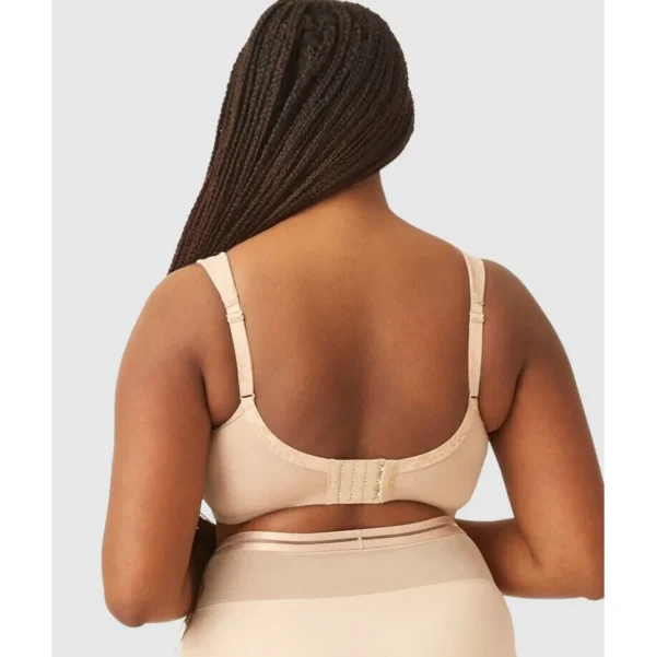 Buy Side Smoothing Organic Cotton Wirefree Minimiser Bra-Light Beige