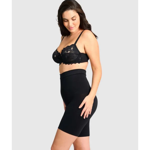 Buy Slimmers High Waist Tummy & Thigh Shaper Short-Black