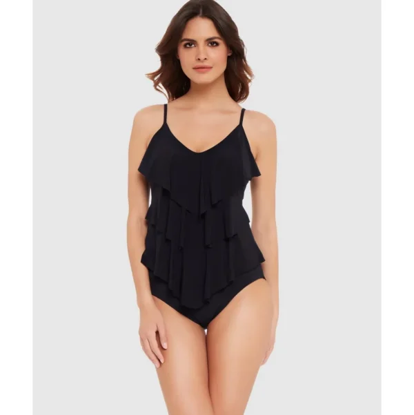 Buy Solids Rita Slimming Tiered Tankini Top