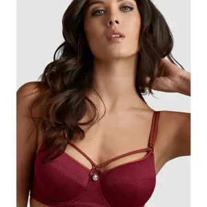 Buy Space Odyssey Rhubarb and Gold Unpadded Balcony Bra D+