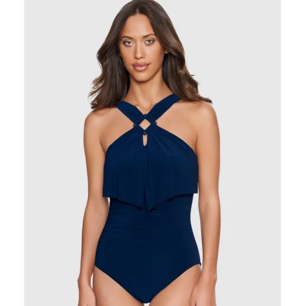 Buy Square Cut Liza High Neck Shaping Swimsuit