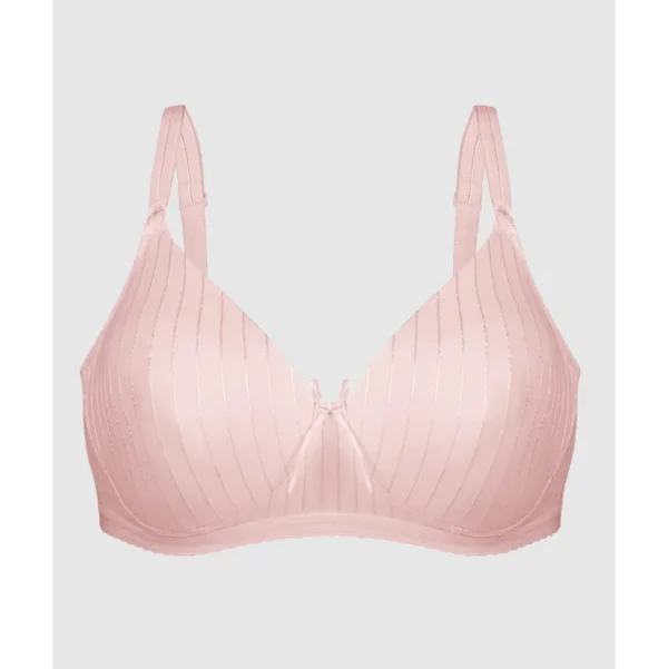 Buy Striped Cotton Lightly Lined Wirefree Plunge Bra