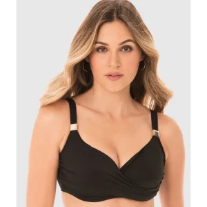 Buy Surplice Supportive Underwired Full Bust Bikini Top-Black