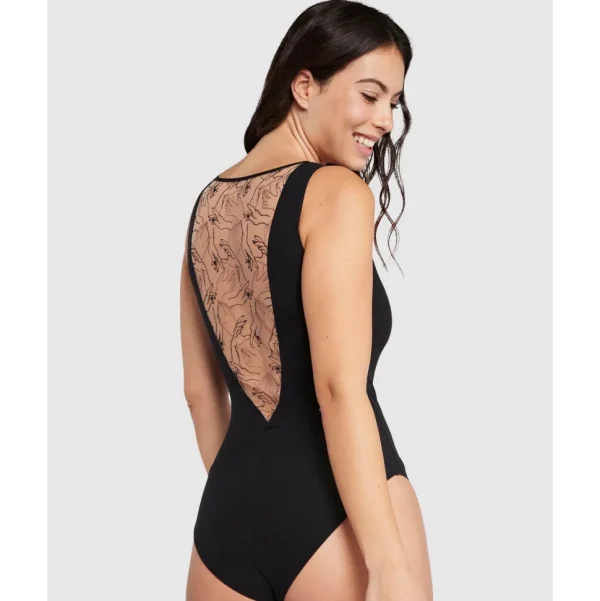 Buy Tamara Embroidered Back Sleeveless Lingerie Bodysuit